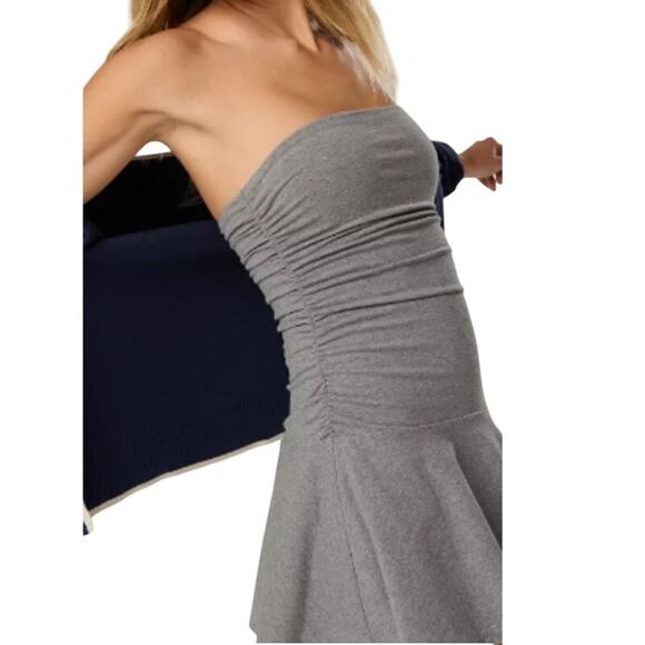 New Offline Aerie Womens XL OG Sunlight Strapless Ruched Bodysuit Mini Dress - Picture 1 of 8